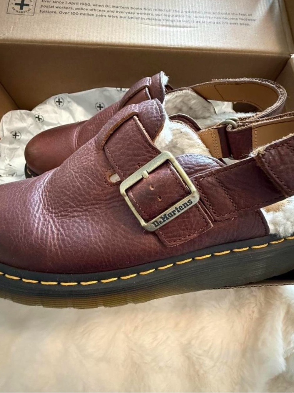 Dr. Martens Brown Leather Shearling-Lined Jorge ll Size women’s 9